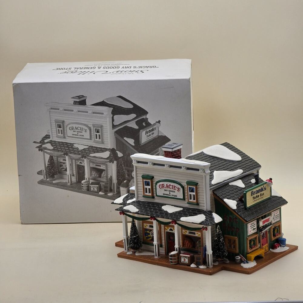 Dept 56 Gracie's Dry Goods & General Store Original Snow Village 1997 in Box